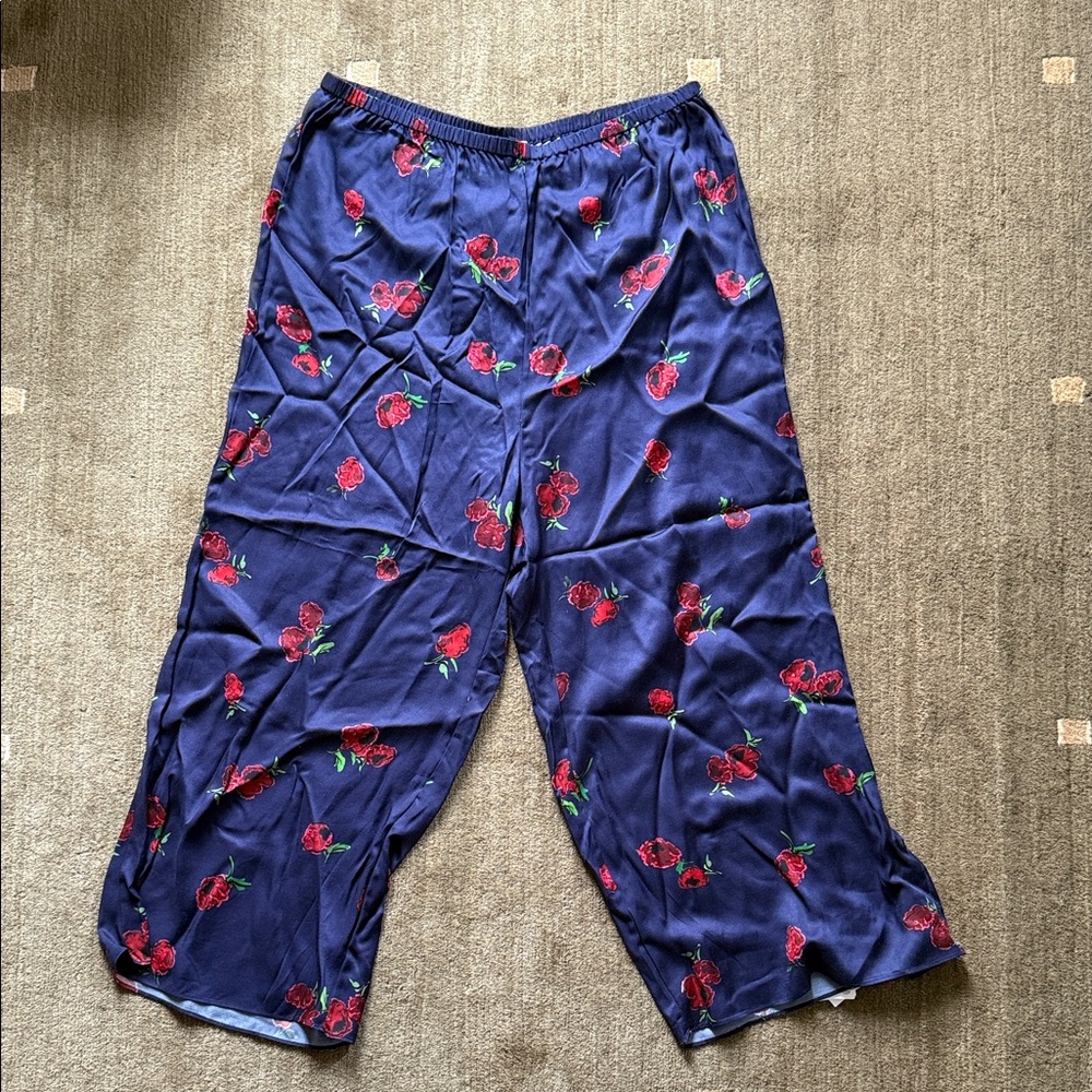KHAITE Blue Floral Pants NWT